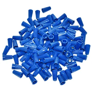 100Pcs Twist on Wire Connectors - Blue #20 - #18 AWG Wire Cap Bulk with Spring Inserted, Easy Screw on Electrical Caps
