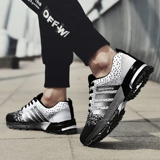 2019 Sport Running Shoes Men Couple Casual Shoes Men Flats Outdoor Sneakers Mesh Breathable Walking Footwear Sport Trainers