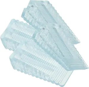 4Pcs Non Slip Transparent Rubber Door Stop Wedge Door Stoppers for Home Easy Installation Collision Wall Protector Prevents Sudden Door Closure