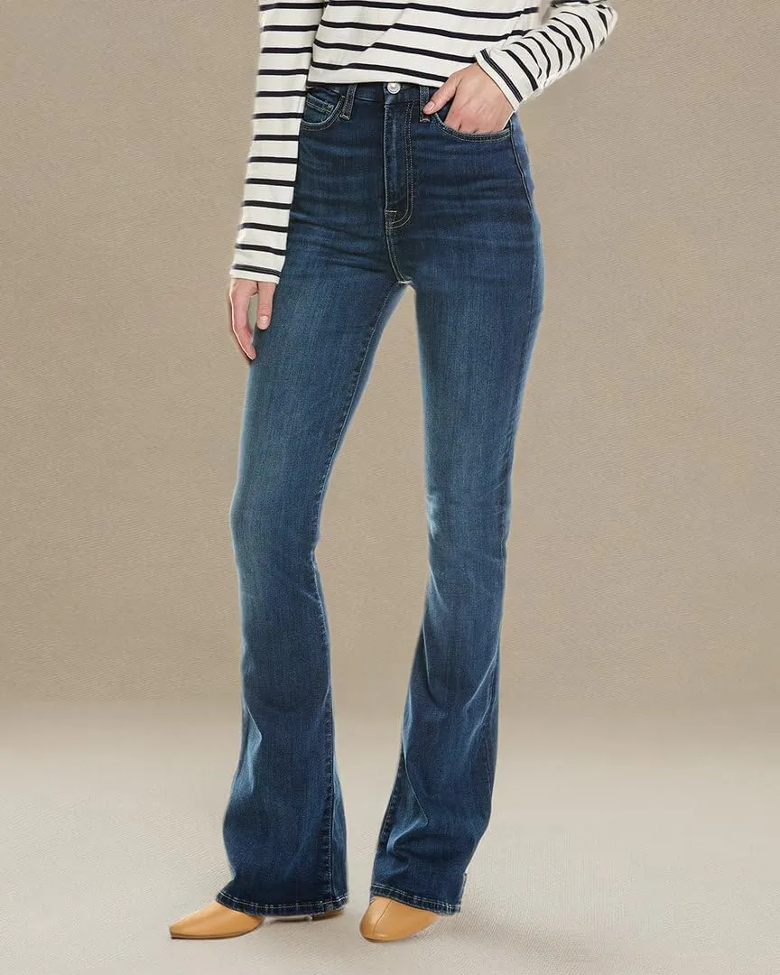 7 For All Mankind Women's No Filter Skinny Boot in Sophie Blue