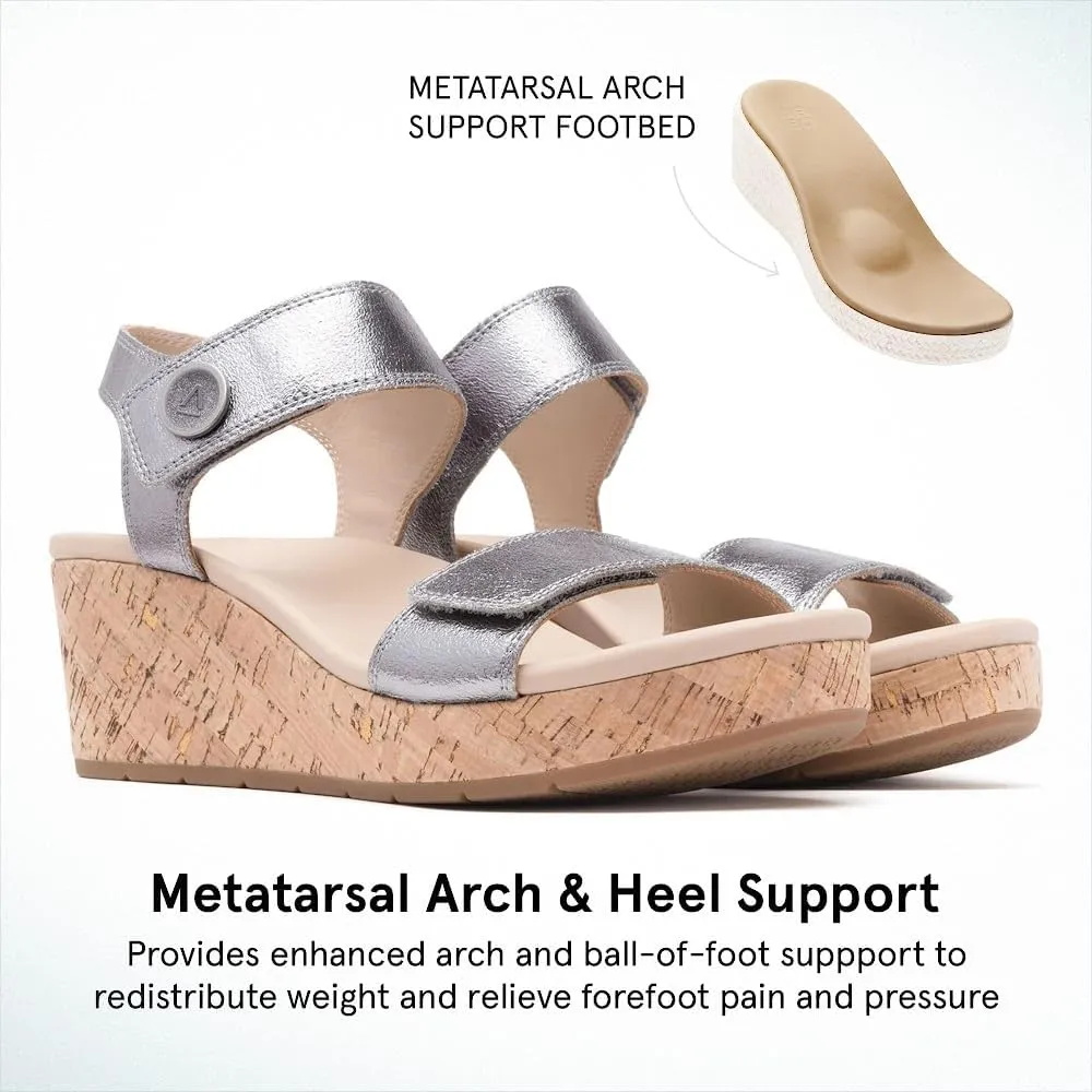 ABEO Riviera Strap Sandals For Women | Arch Support Sandals Women's | Ball of Foot Pain Relief | Built-In Metatarsal Pads Women | Ball Of Foot Cushions for Women