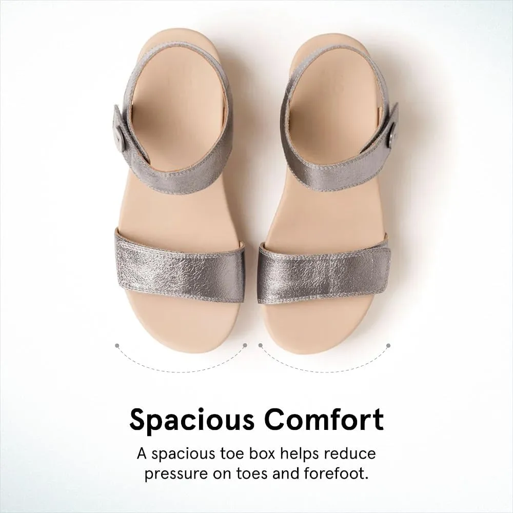 ABEO Riviera Strap Sandals For Women | Arch Support Sandals Women's | Ball of Foot Pain Relief | Built-In Metatarsal Pads Women | Ball Of Foot Cushions for Women