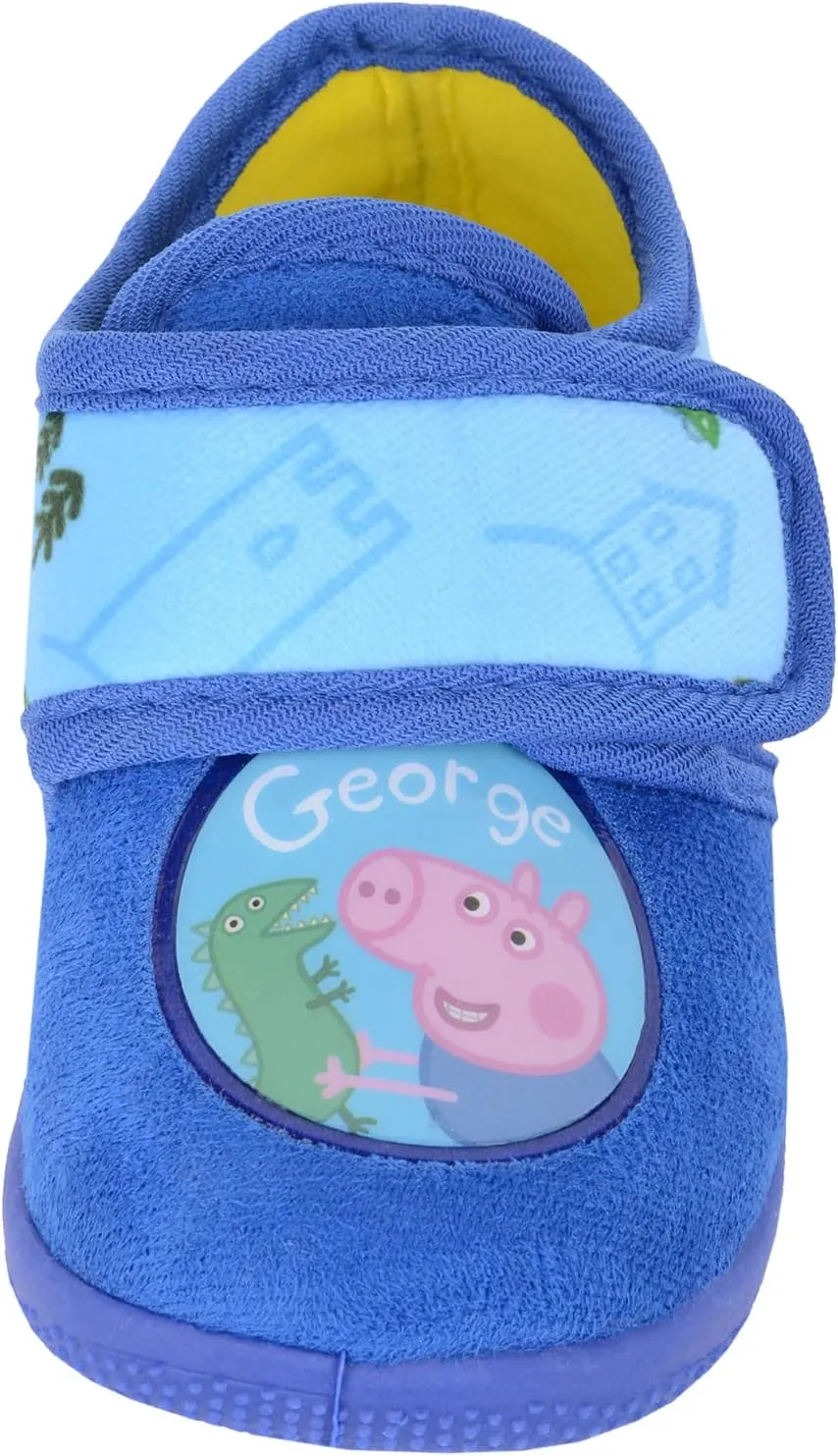 ABSOLUTE FOOTWEAR Childrens Kids Infants Boys Winter Slip On Touch and Close Cartoon Pig Slippers