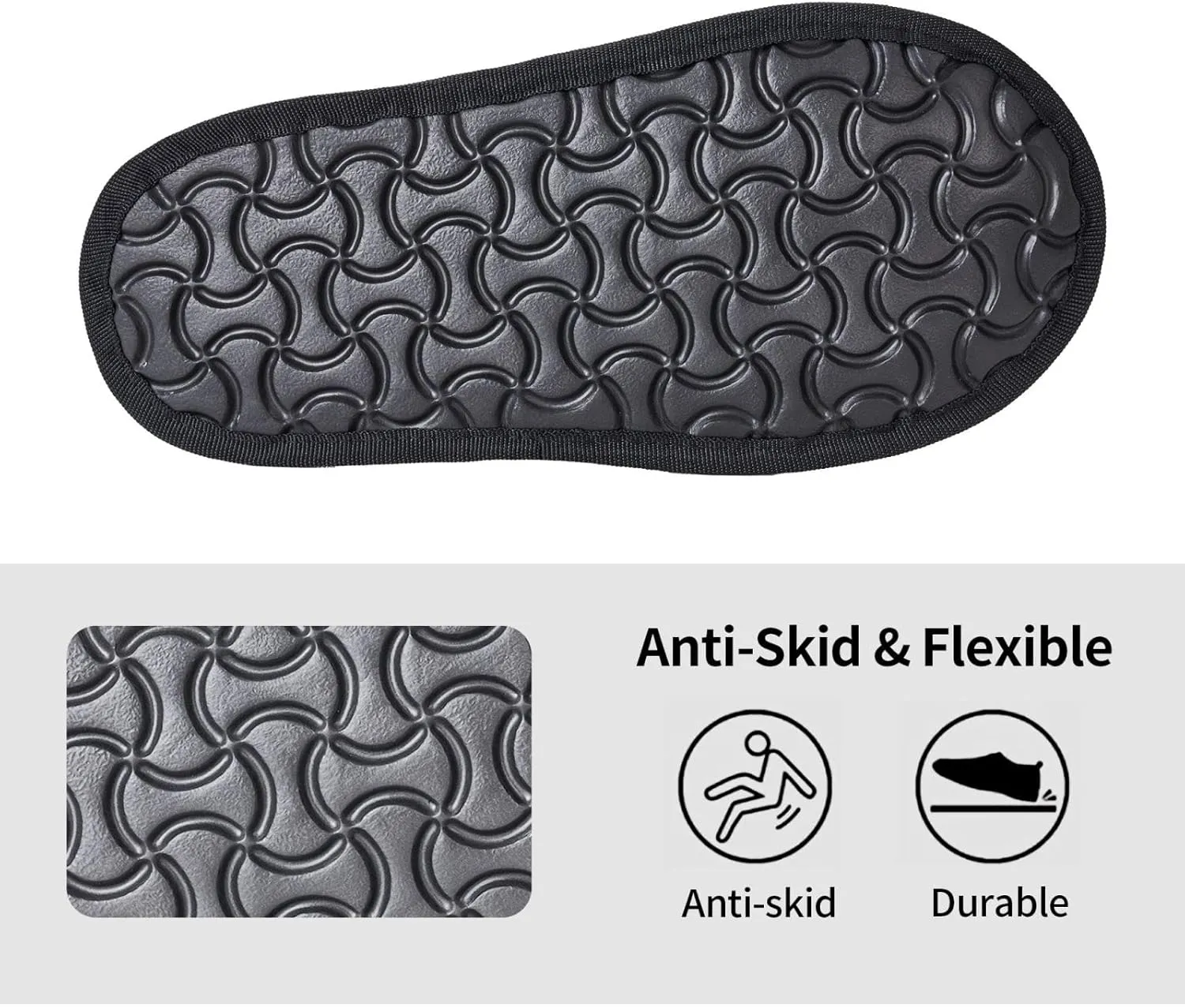 Abstract Granite Women's Slippers Fuzzy Slip-on Slippers Non-slip House Slippers Warm Cozy Bedroom Shoes