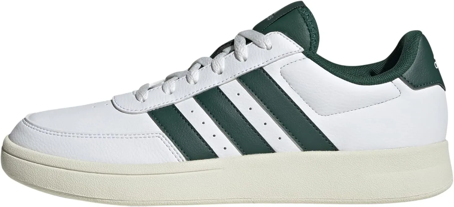 adidas Men's Breaknet 2.0 Shoes, Ftwr White Collegiate Green Silver Green, 10.5