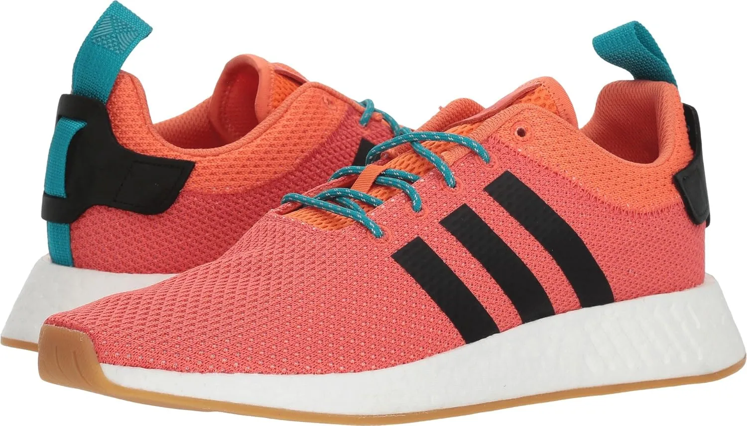adidas Men's NMD_R2 Summer Originals Orange/Black/White Running Shoe 10.5 Men US
