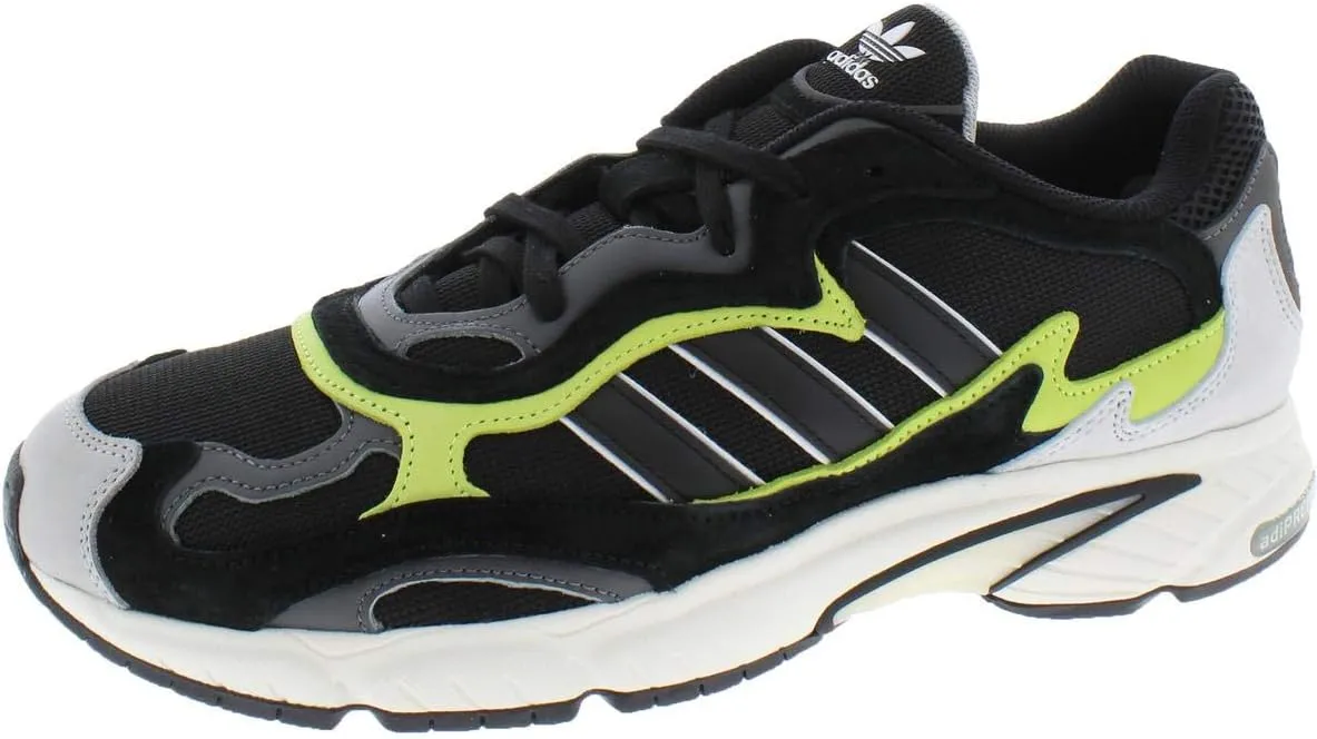 adidas Men's Originals Temper Run Sneakers, Core Black/Glow, 10.5