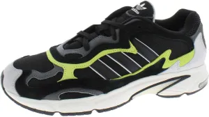 adidas Men's Originals Temper Run Sneakers, Core Black/Glow, 10.5