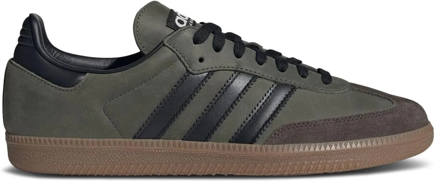 adidas Samba OG Men's Sneakers, Base Green/Core Black/Brown Desert, Size 9
