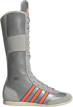 adidas Womens Originals Japan Round Toe Lace Up Casual Boots Knee High - Orange, Silver - Size 8 M