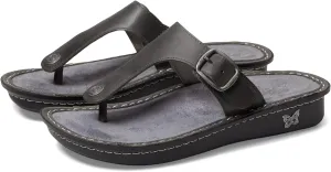 Alegria Women Vella - Timeless Comfort, Arch Support and Travel Style - Casual Flip Flop Slide for Everyday Elegance - Lightweight Leather Thong Sandal