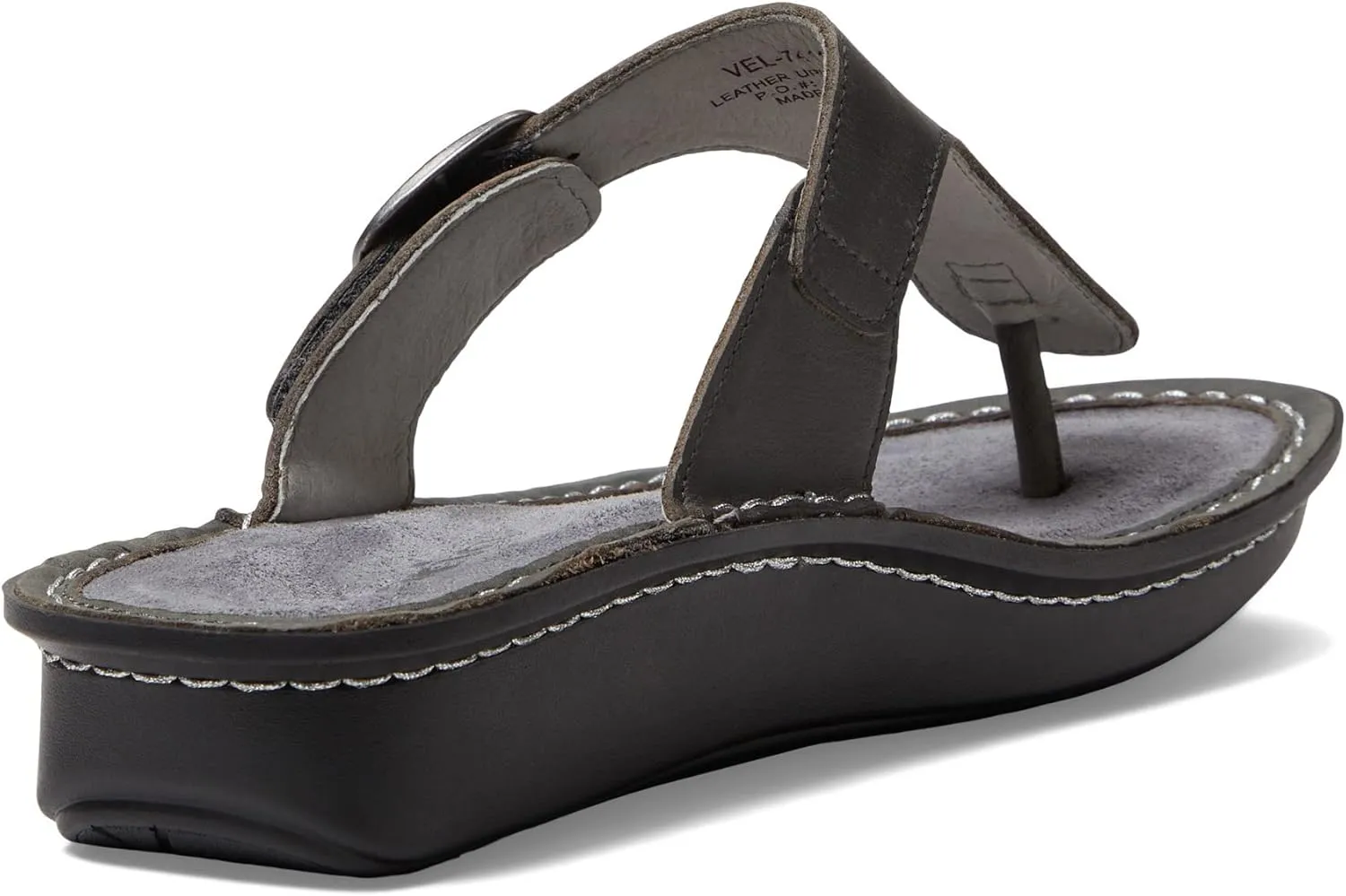 Alegria Women Vella - Timeless Comfort, Arch Support and Travel Style - Casual Flip Flop Slide for Everyday Elegance - Lightweight Leather Thong Sandal