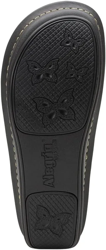 Alegria Womens Kennedi - Leather Thong Adjustable Slide Sandal - Timeless Comfort, Arch Support and Stylish Women's Shoe for Everyday Elegance and Slip-Resistant - Nursing and Healthcare Professionals
