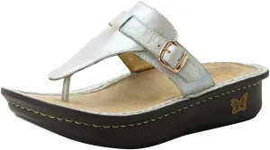 Alegria Womens Kennedi - Leather Thong Adjustable Slide Sandal - Timeless Comfort, Arch Support and Stylish Women's Shoe for Everyday Elegance and Slip-Resistant - Nursing and Healthcare Professionals