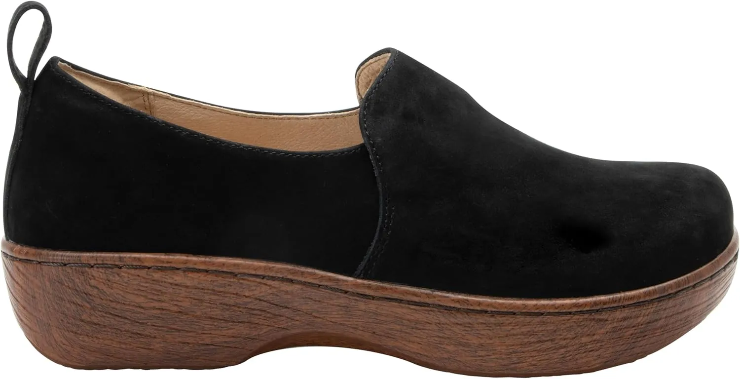 Alegria Women's Origin Orygin Wood Grain Leather Slip On Clog
