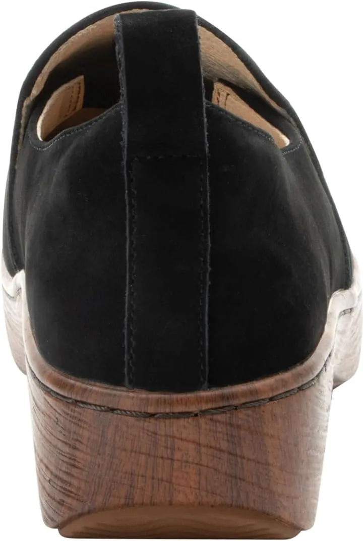 Alegria Women's Origin Orygin Wood Grain Leather Slip On Clog