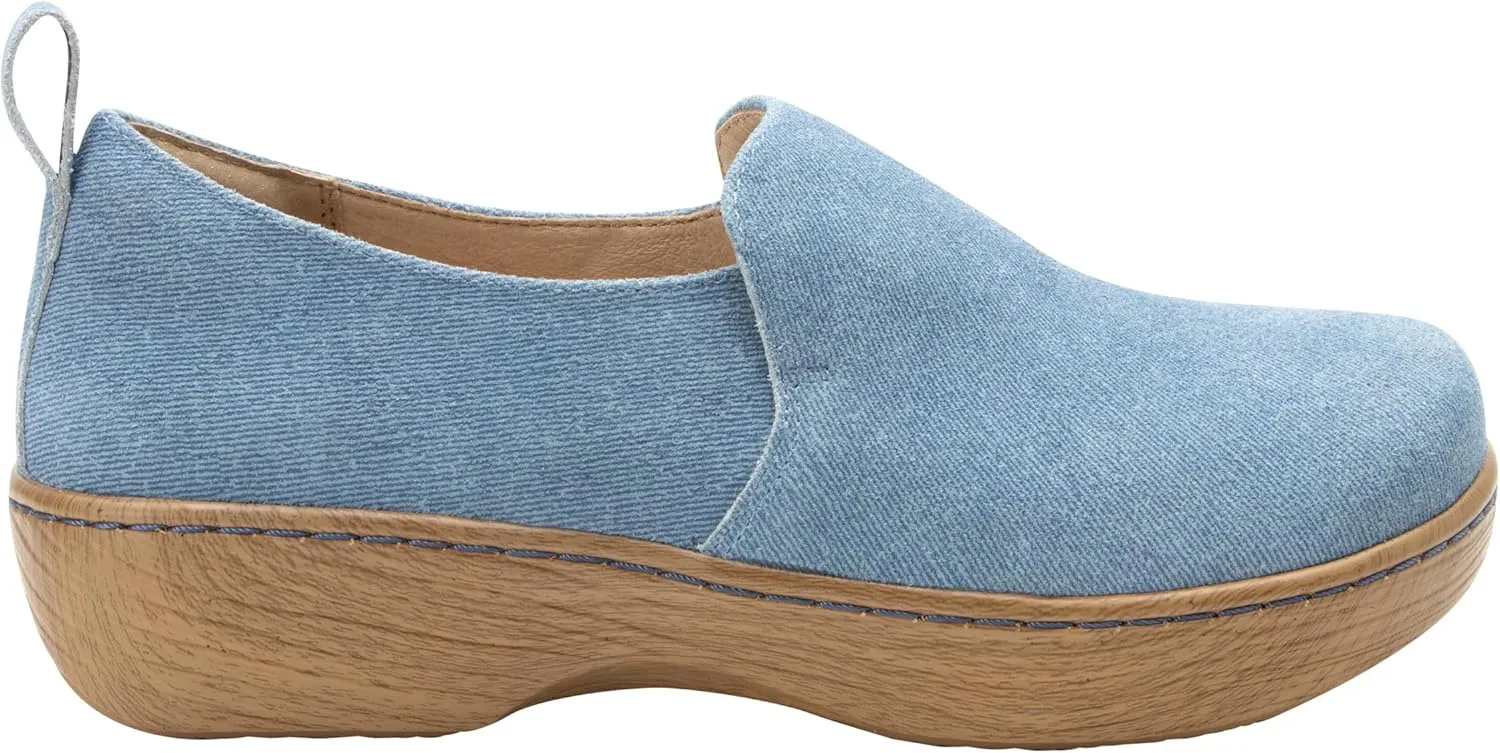 Alegria Women's Origin Orygin Wood Grain Leather Slip On Clog