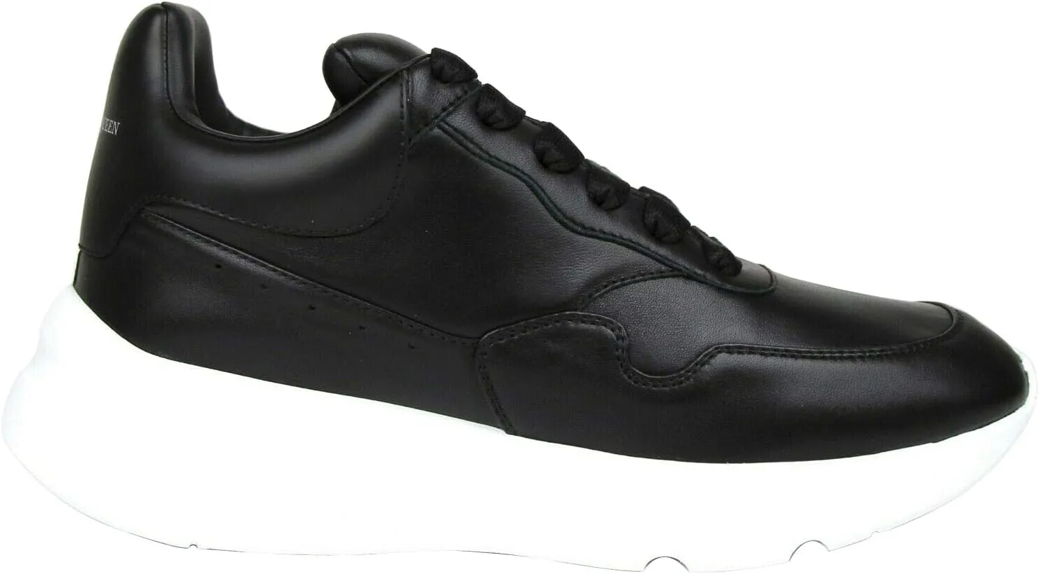 Alexander Mcqueen Men's Black Leather Platform Sneakers 505033 1000