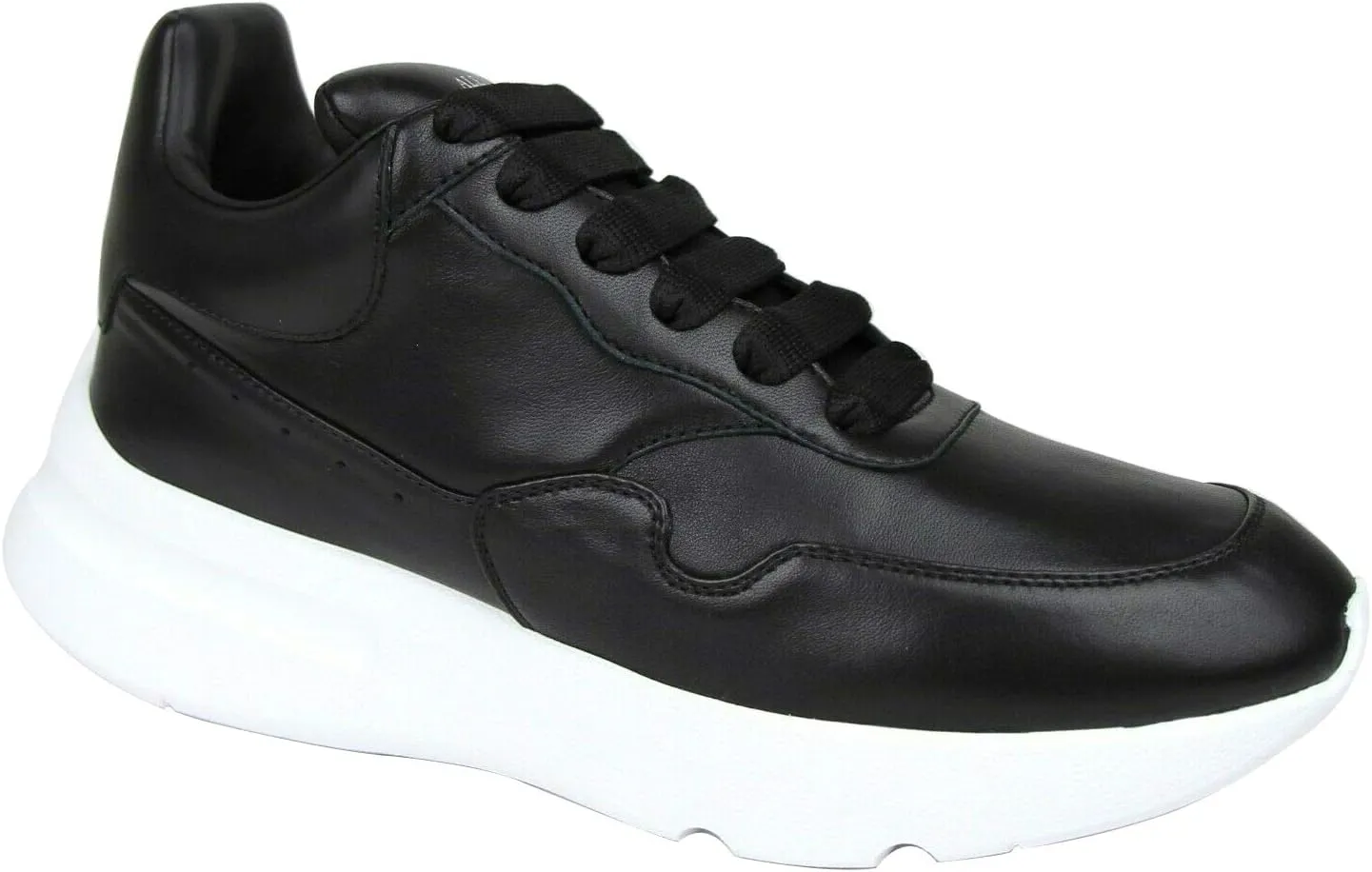 Alexander Mcqueen Men's Black Leather Platform Sneakers 505033 1000