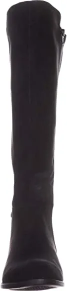 Alfani Womens pippaa Almond Toe Knee High Fashion Boots, Black Micro, Size 5.0