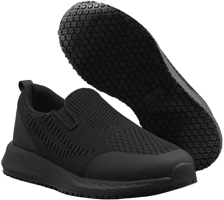 ALL DAY GRIP Women's Comfortable Ultra Slip-Resistant Shoes. Slip On Non Slip Work Sneakers for Healthcare and Food Service Workers.