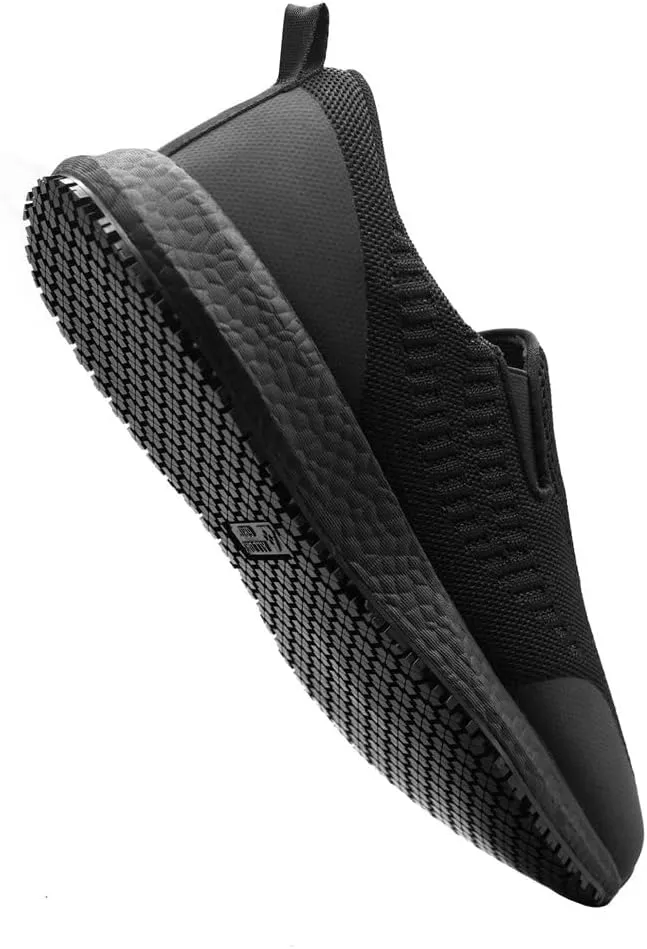 ALL DAY GRIP Women's Comfortable Ultra Slip-Resistant Shoes. Slip On Non Slip Work Sneakers for Healthcare and Food Service Workers.