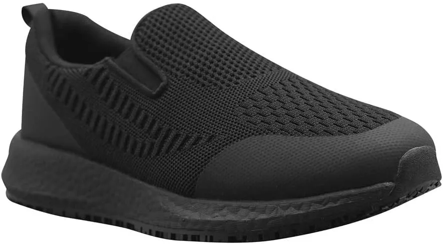 ALL DAY GRIP Women's Comfortable Ultra Slip-Resistant Shoes. Slip On Non Slip Work Sneakers for Healthcare and Food Service Workers.