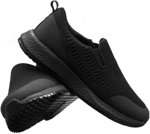 ALL DAY GRIP Women's Comfortable Ultra Slip-Resistant Shoes. Slip On Non Slip Work Sneakers for Healthcare and Food Service Workers.