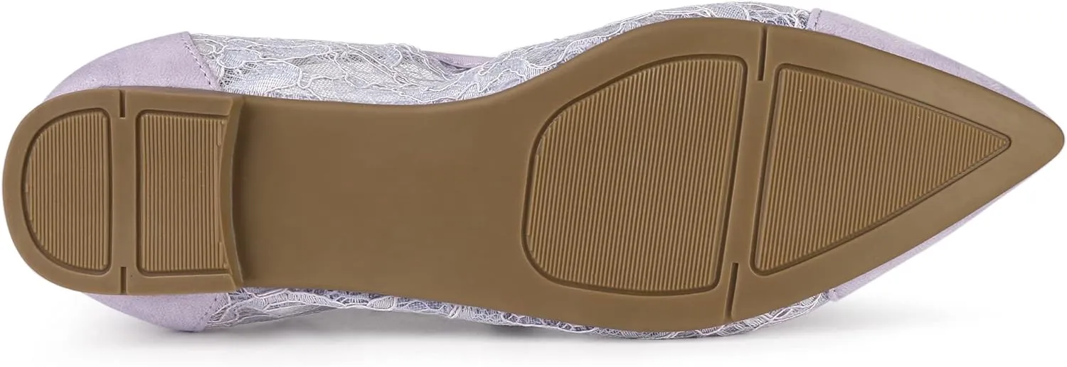 Allegra K Women's Pointed Toe Slip On Mesh Flats