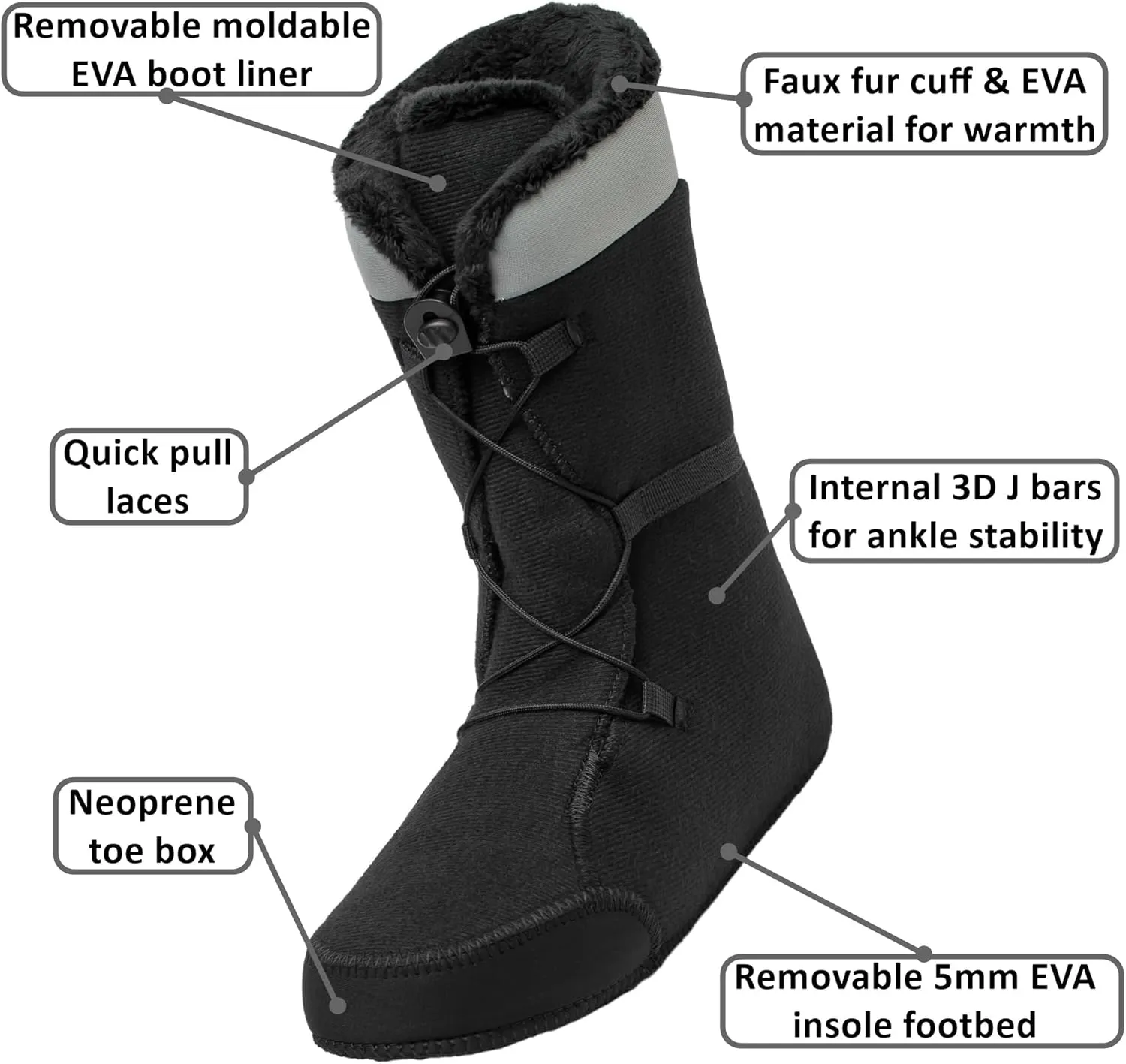 Alpine Swiss Men's Snowboard Boots | Waterproof, Custom-Fit Liner, Medium Flex for All-Mountain Riding, Winter Snow Boots