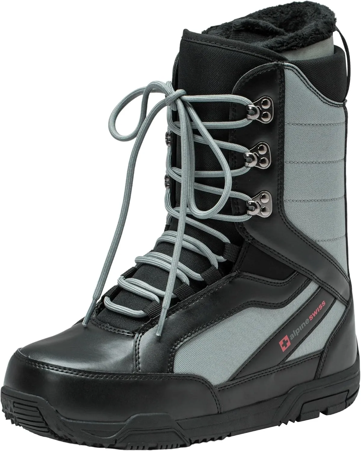 Alpine Swiss Men's Snowboard Boots | Waterproof, Custom-Fit Liner, Medium Flex for All-Mountain Riding, Winter Snow Boots
