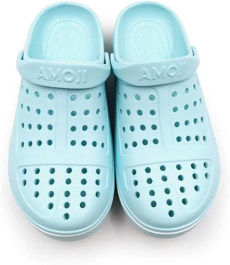 Amoji Unisex Clogs Garden Shoes Slip On Sandals CL8818