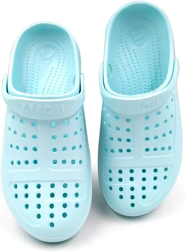 Amoji Unisex Clogs Garden Shoes Slip On Sandals CL8818