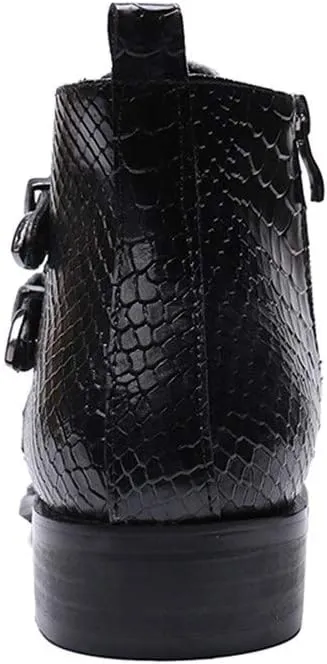 Ankle Boot For Man High Top Boot Slip On Genuine Leather Excellent Fastener Brogue Metal Toe