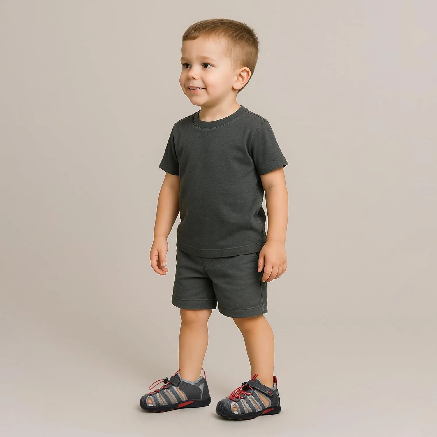 Apakowa Kids Boys Sandals Summer Outdoor Athletic Double Strap Closed-Toe Beach Sandals Sport (Toddler/Little Kid)