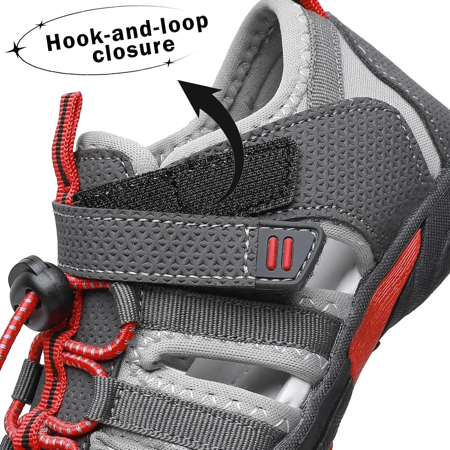 Apakowa Kids Boys Sandals Summer Outdoor Athletic Double Strap Closed-Toe Beach Sandals Sport (Toddler/Little Kid)