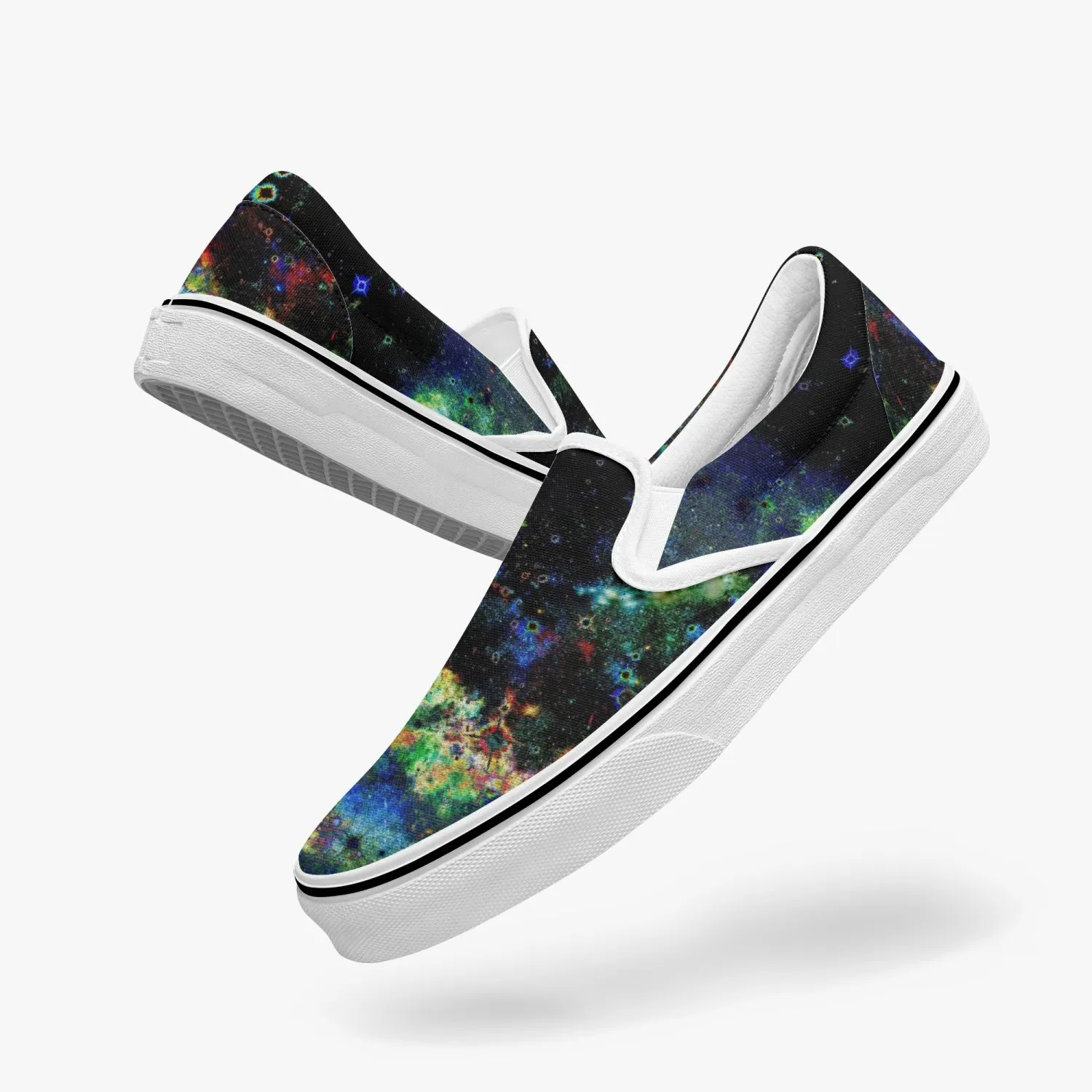 Apoc Split-Style Psychedelic Slip-On Shoes