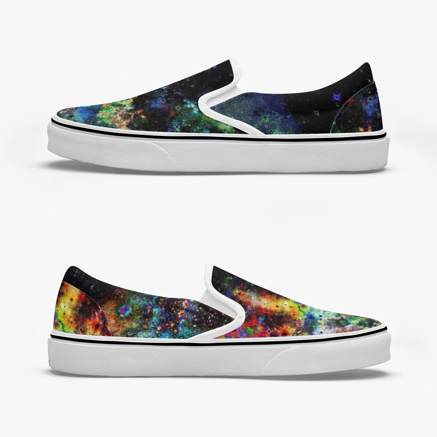 Apoc Split-Style Psychedelic Slip-On Shoes