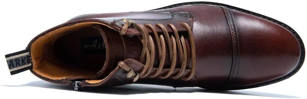 Arkbird Mens Chelsea Boots, Stylish and Comfort Leather Chukka Ankle Boots with Zipper