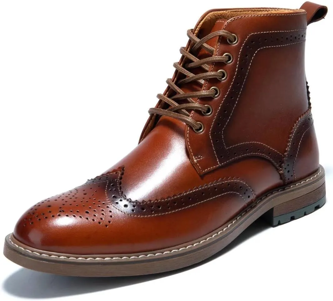 Arkbird Mens Chelsea Boots, Stylish and Comfort Leather Chukka Ankle Boots with Zipper