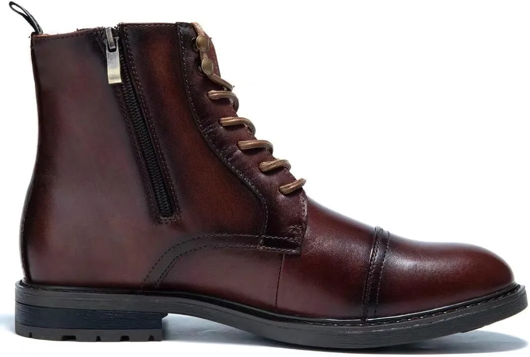 Arkbird Mens Chelsea Boots, Stylish and Comfort Leather Chukka Ankle Boots with Zipper