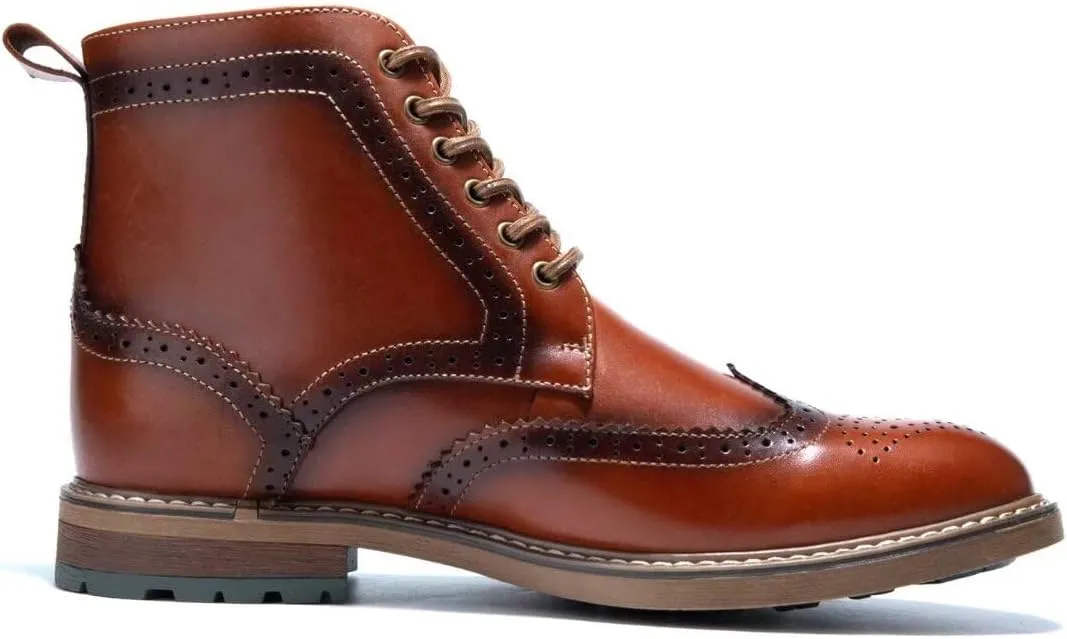 Arkbird Mens Chelsea Boots, Stylish and Comfort Leather Chukka Ankle Boots with Zipper
