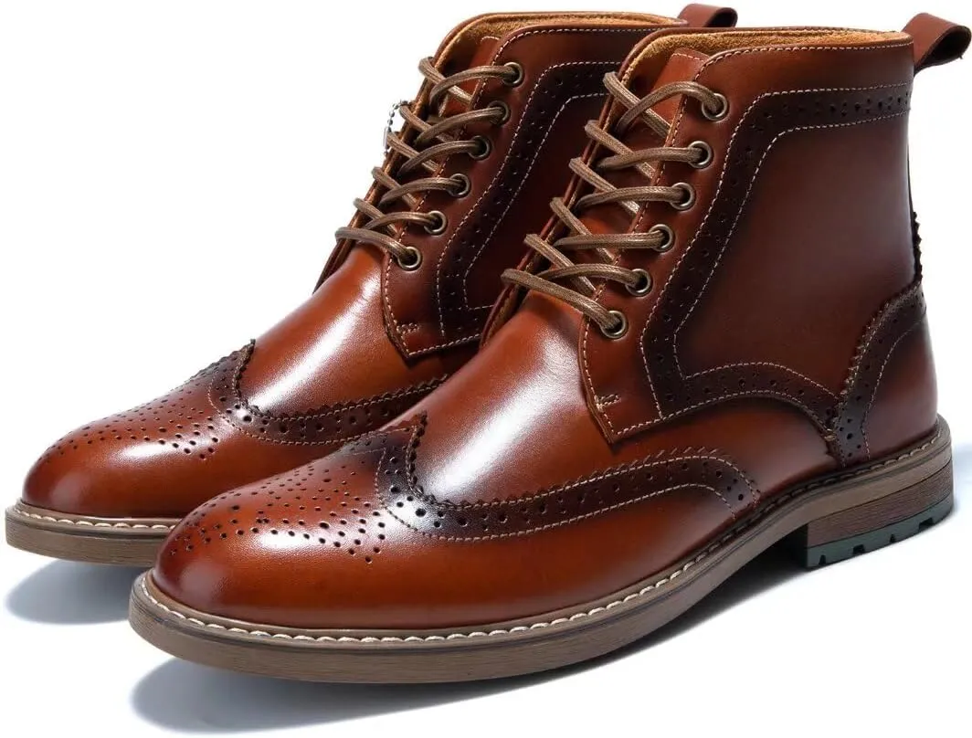 Arkbird Mens Chelsea Boots, Stylish and Comfort Leather Chukka Ankle Boots with Zipper