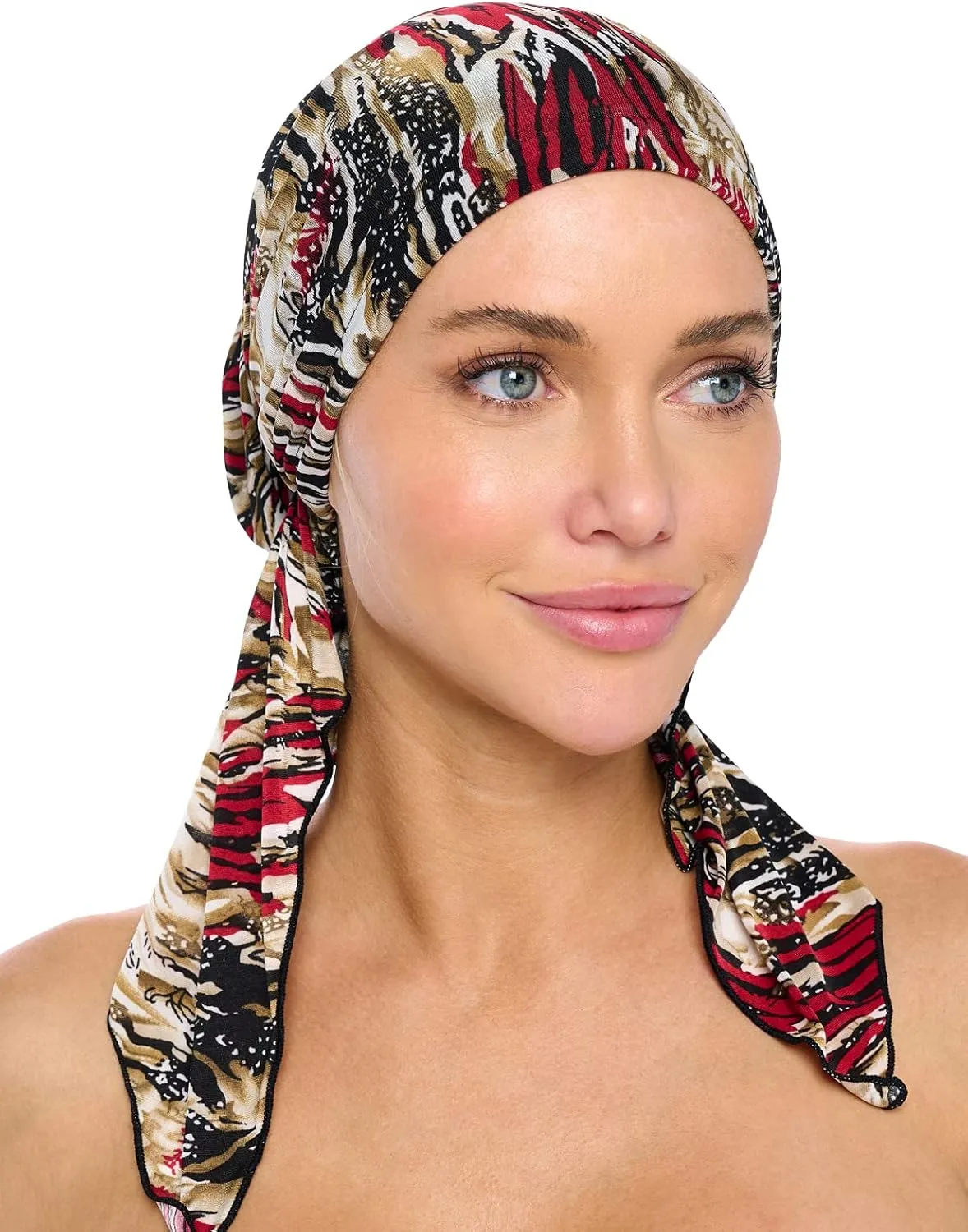 Ashford & Brooks Pre Tied Bandana Turban Chemo Head Scarf Sleep Hair Cover Hat