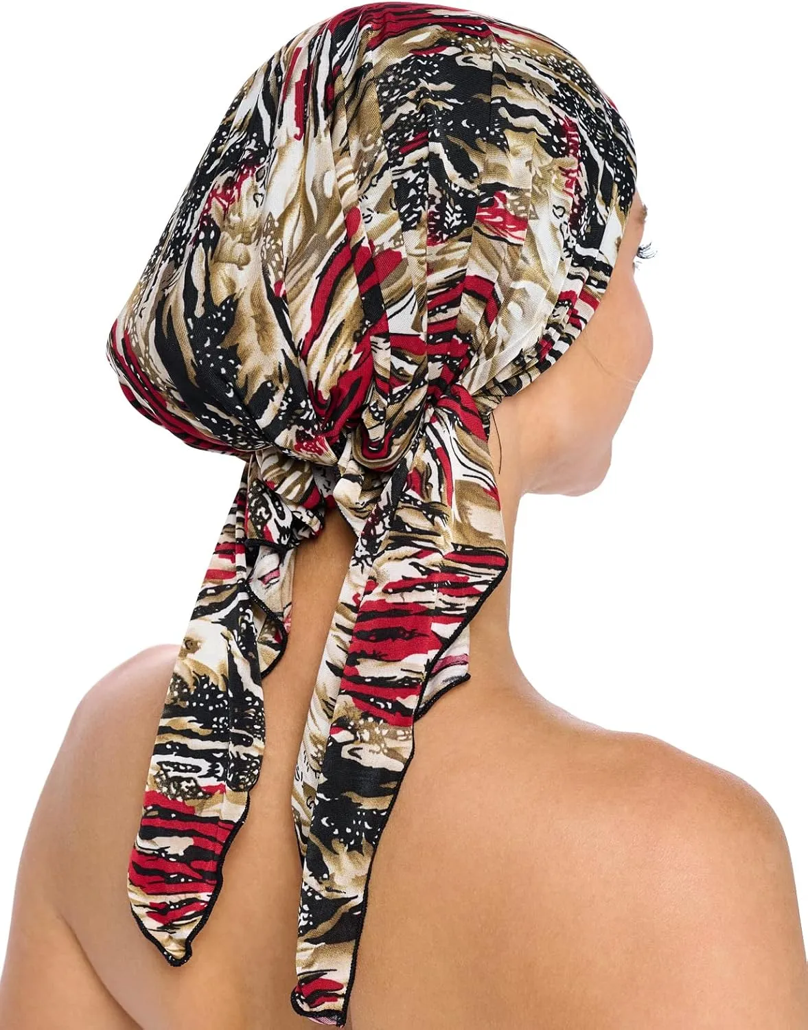 Ashford & Brooks Pre Tied Bandana Turban Chemo Head Scarf Sleep Hair Cover Hat