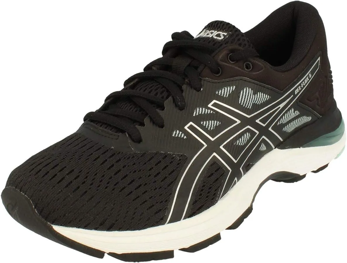 ASICS Gel-Flux 5 Womens Running Trainers T861N Sneakers Shoes (UK 4.5 US 6.5 EU 37.5, Black Silver 002)