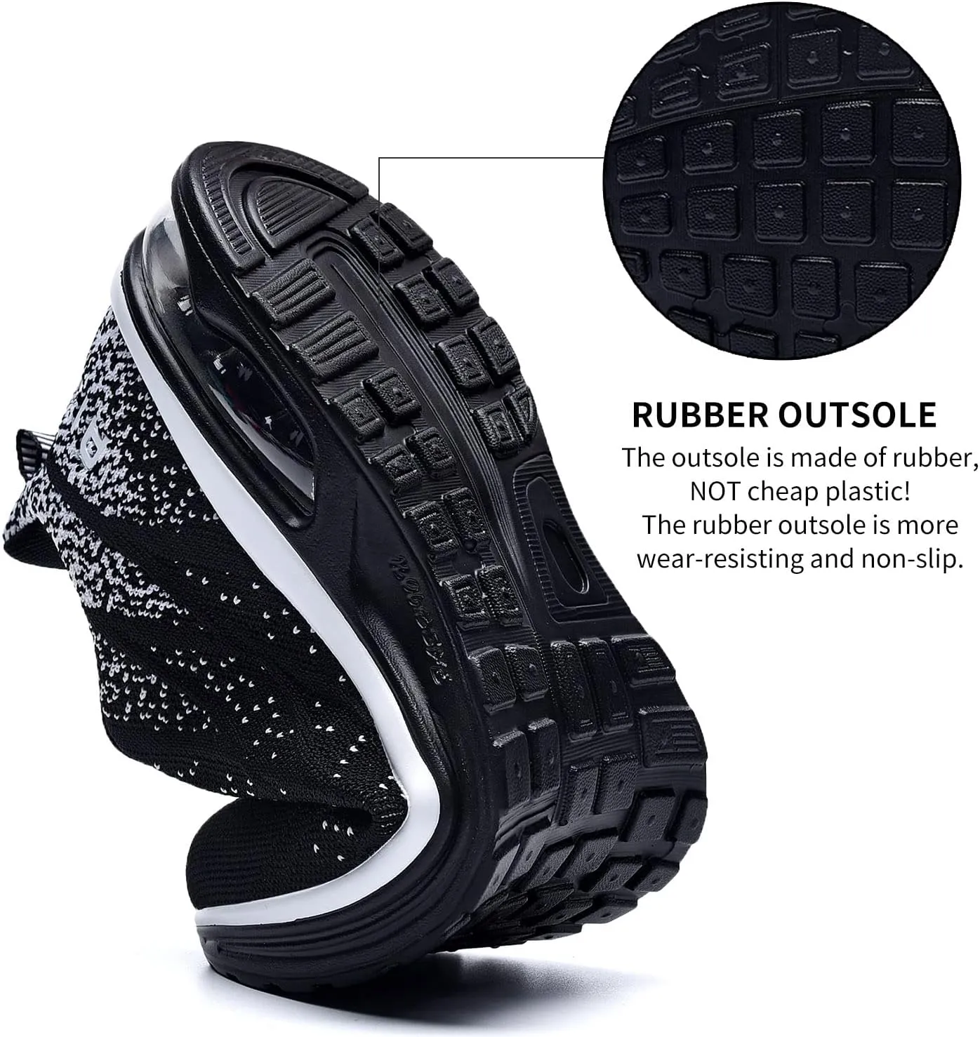 AUPERF Men's Air Running Shoes Lightweight Breathable Workout Footwear Walking Sports Tennis Sneaker