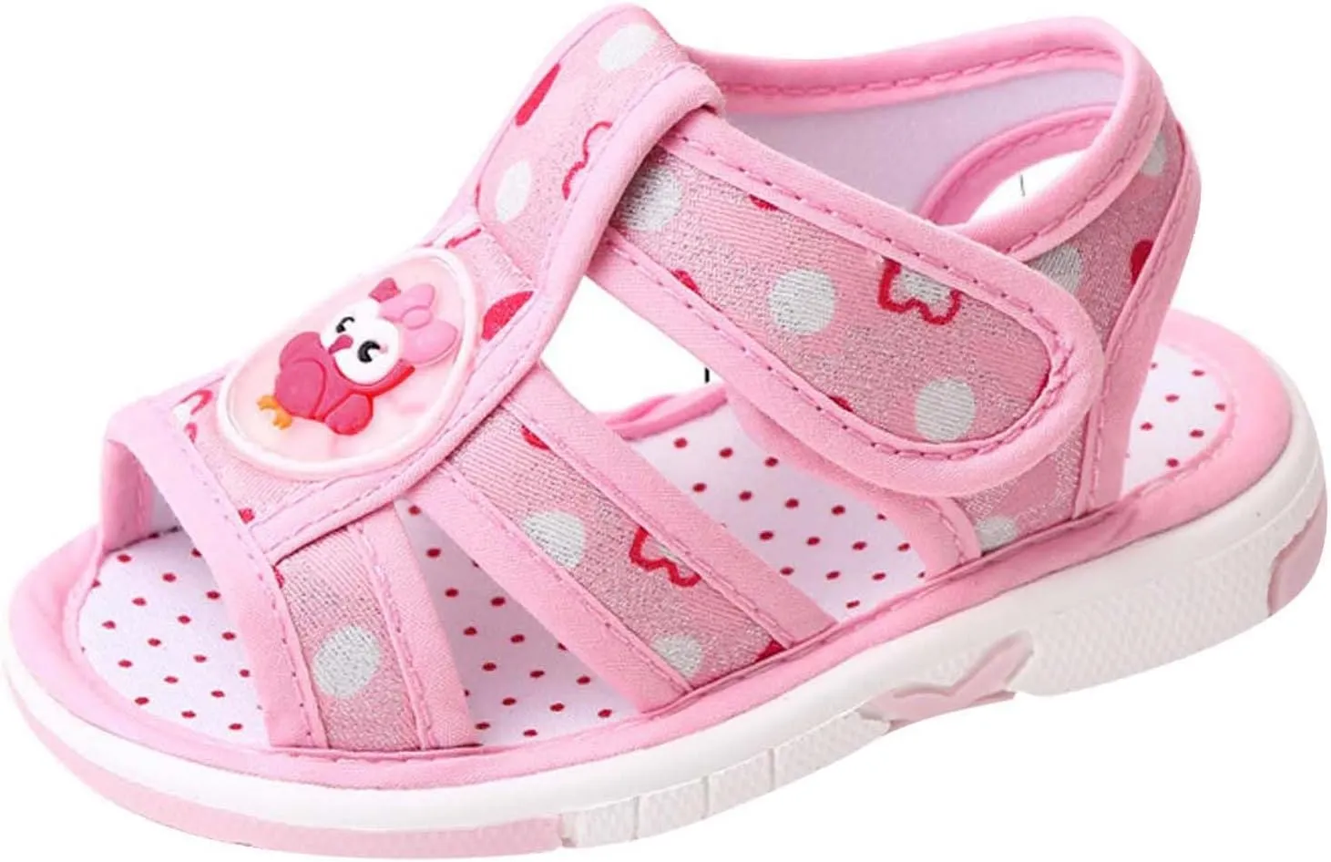 Baby Boy Girl Summer Sandals Infant Squeaky Shoes Lightwight Non-Slip Toddler Flat Bottom Non Slip OpenToe Breathable Soft Infant Sandals