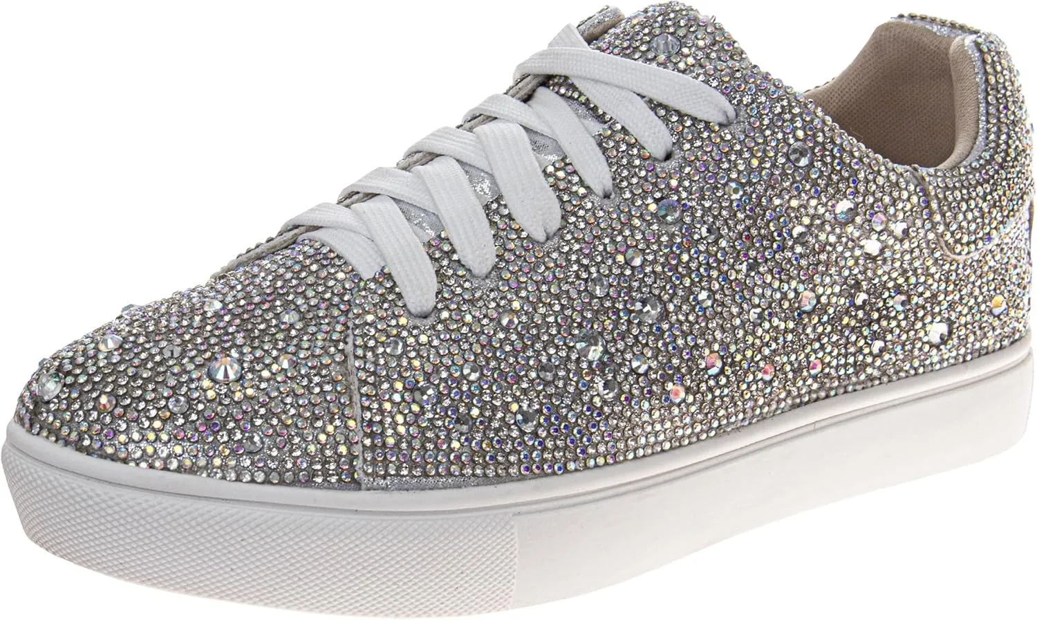 Badgley Mischka Low Top Girl Shoes - Kids Casual Light Sparkly Girls Fashion Sneakers Size Little Kids - Big Kids