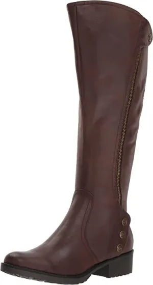 BareTraps Womens Oria Faux Leather Knee-High Riding Boots Brown 5.5 Medium (B,M)
